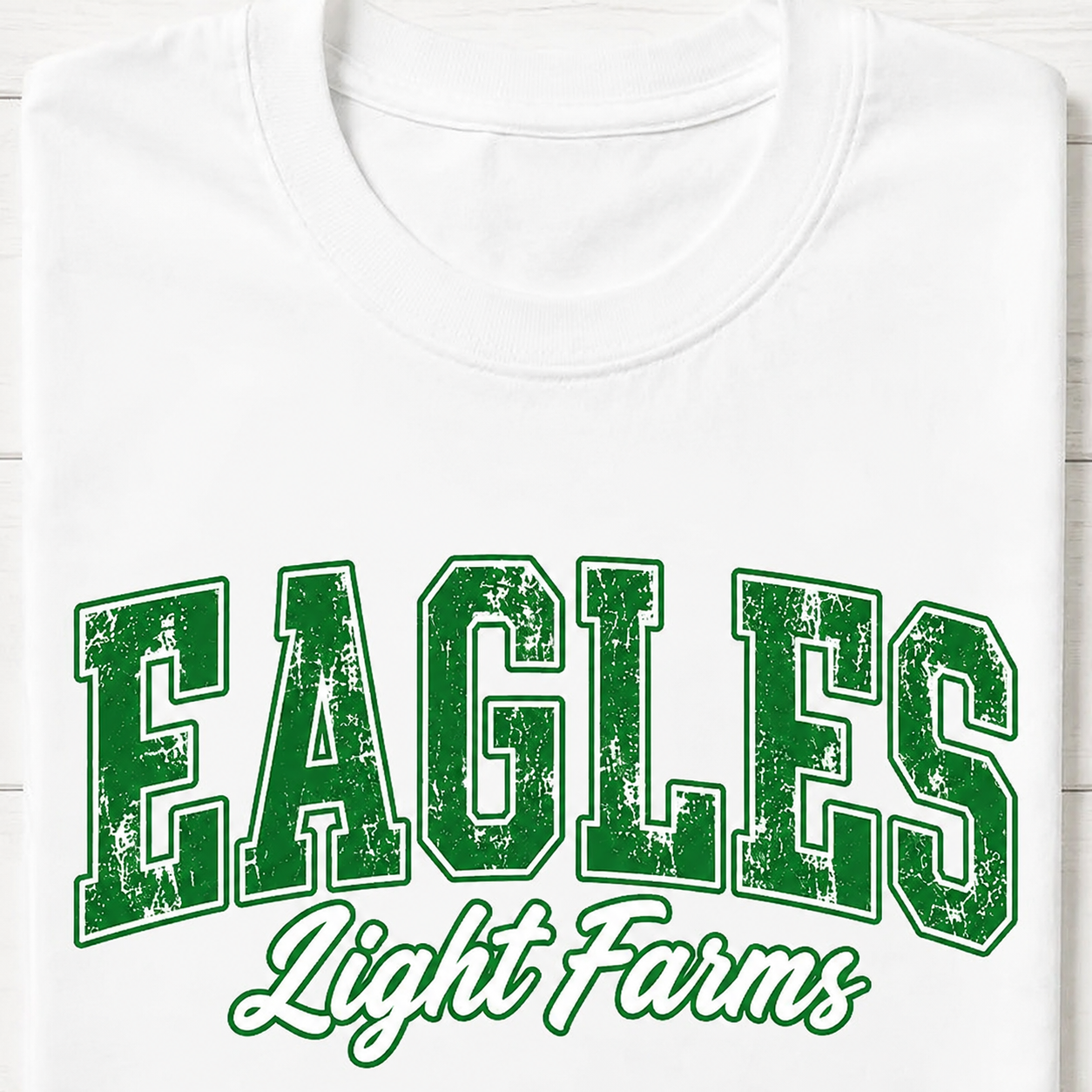 Light Farms Distressed Varsity