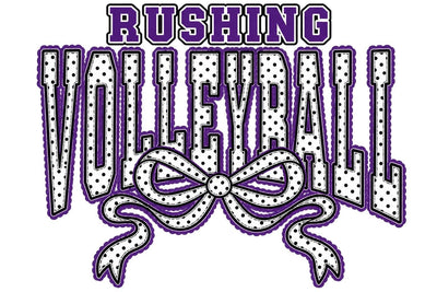 Rushing Volleyball Scallop Dots