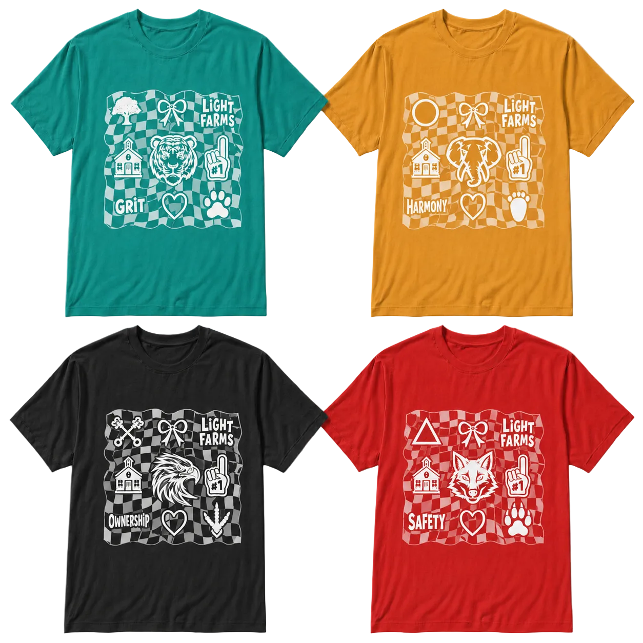 Light Farms House Checkerd Tshirt