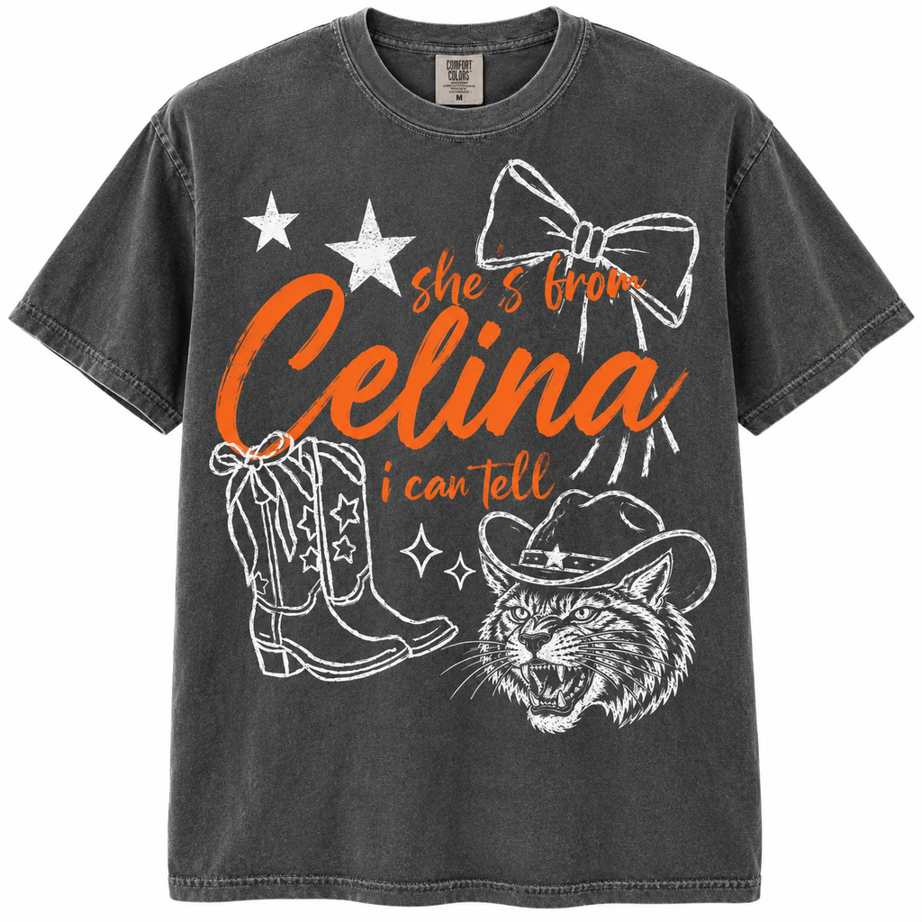 She's From Celina Bobcats Tee