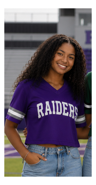 Raiders Crop Football Jersey