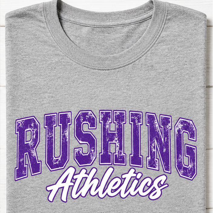 Rushing Athletics Arched Distressed