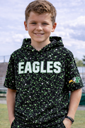 Prosper Eagles Graffiti Short Sleeve Hoodie